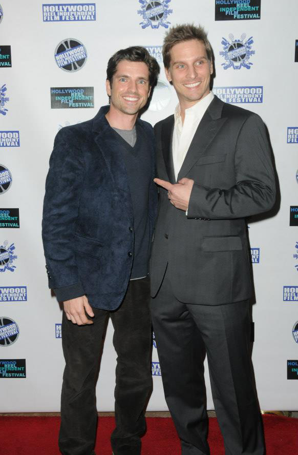 Scott Bailey (L) and Doug Maguire (R) on the red carpet at the 2012 Hollywood Reel Independent Film Festival.