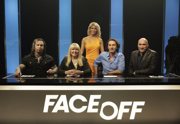 Still of Glenn Hetrick, Ve Neill, Patrick Tatopoulos, McKenzie Westmore and Neville Page in Face Off: A Force to Be Reckoned With (2012)