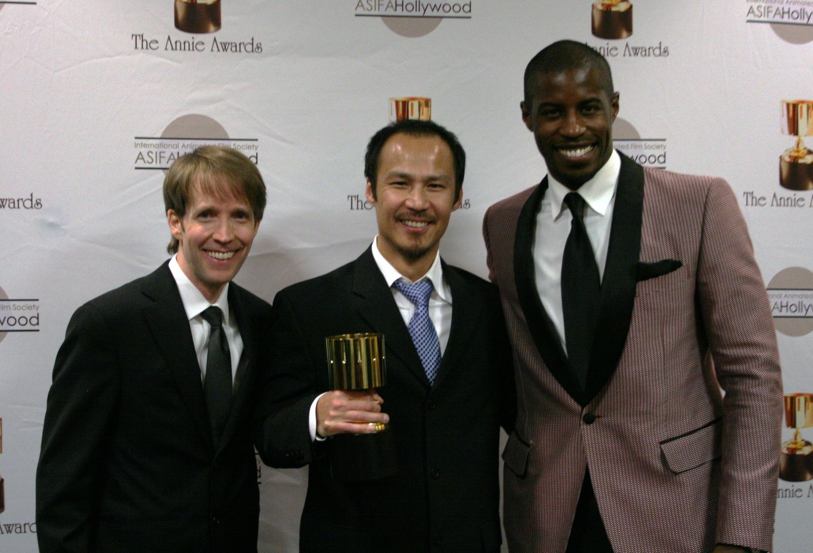 Ahmed Best, James Arnold Taylor and Tang Kheng Heng at event of Kung Fu Panda (2008)