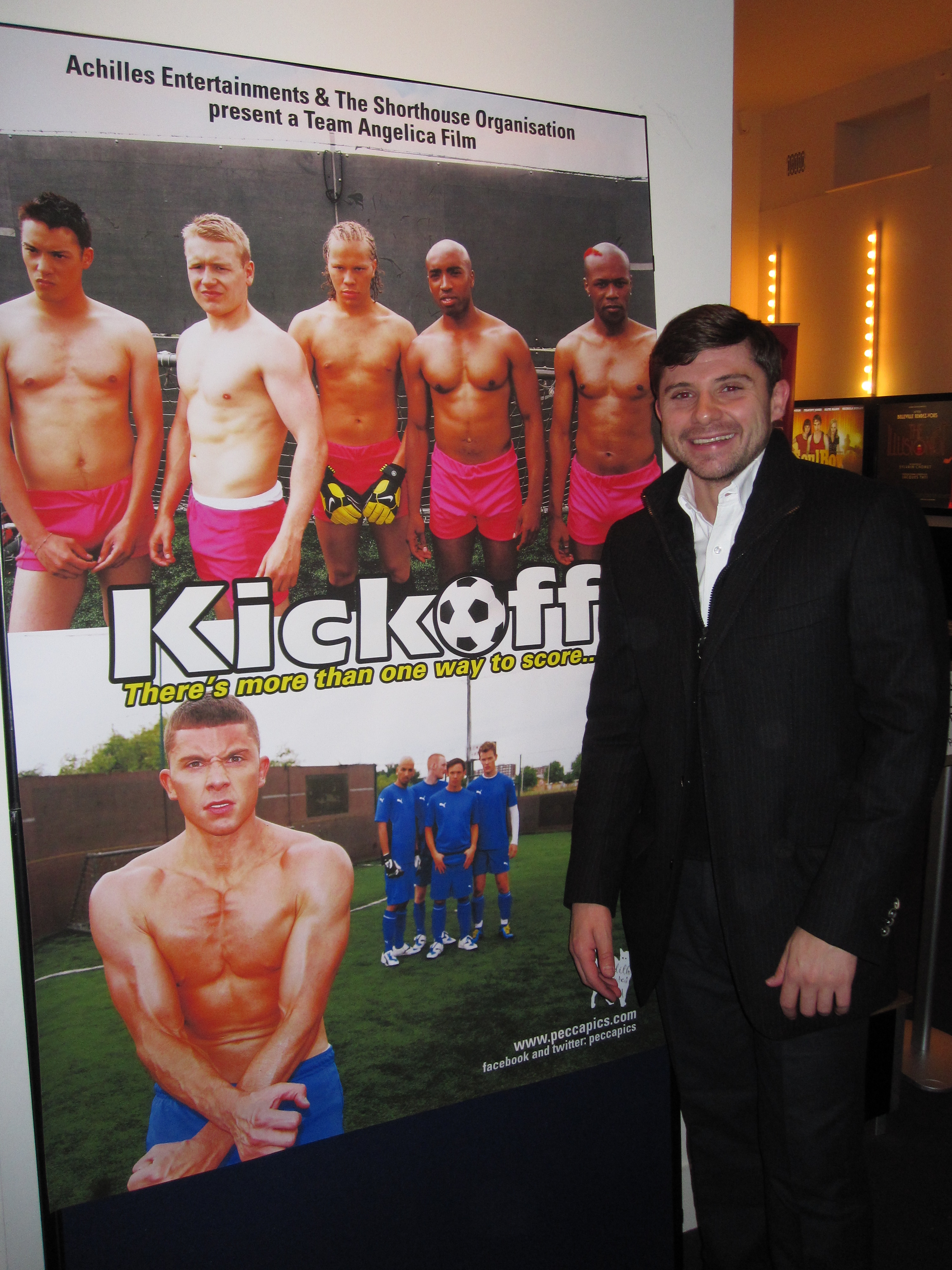 Jay Brown attending the World Premiere of Kick Off at the Iris Prize Film Festival in Cardiff.