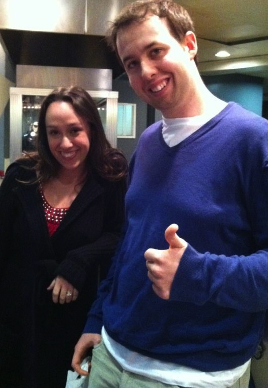 Jaclyn Friedlander and Steven Christopher Parker after a screening of '16 Love'