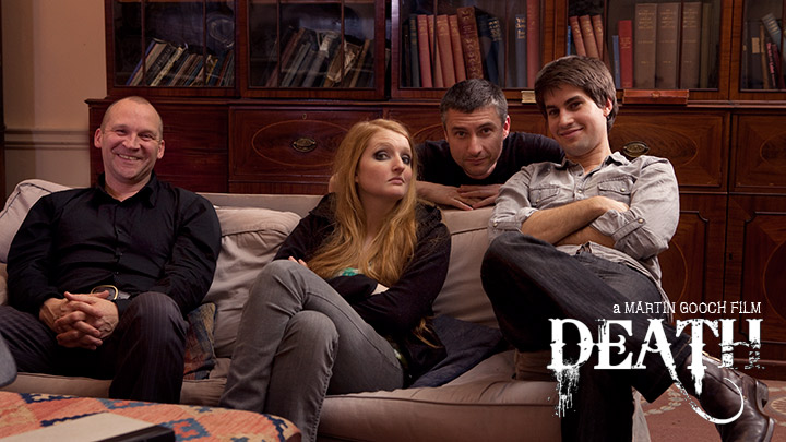 On the set for 'Death' (2012) with Ben Shockley, Claira Watson Parr and Dave Wayman