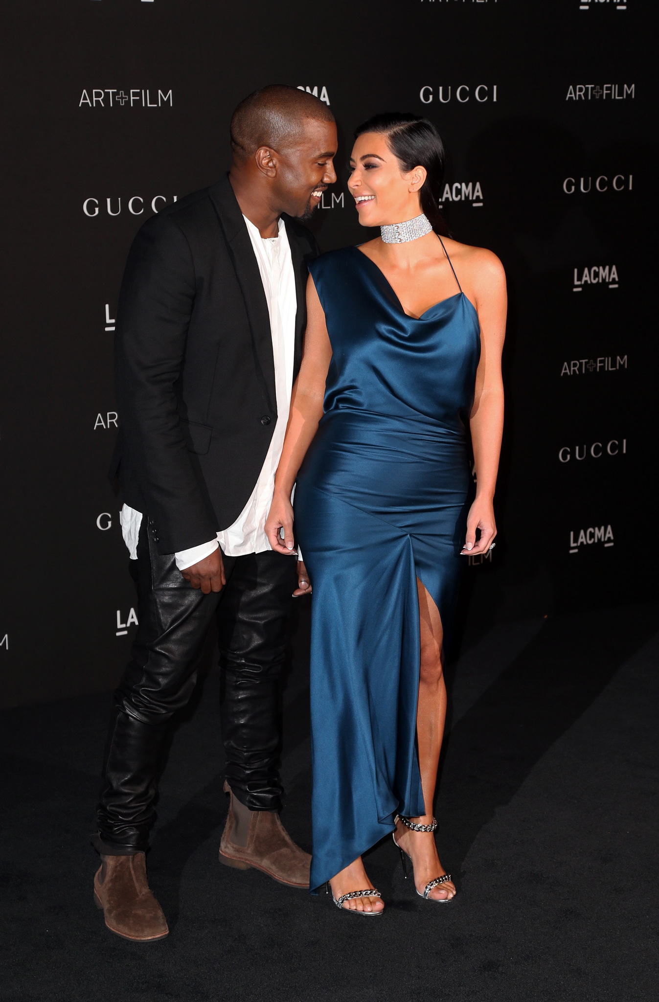 Kanye West and Kim Kardashian West