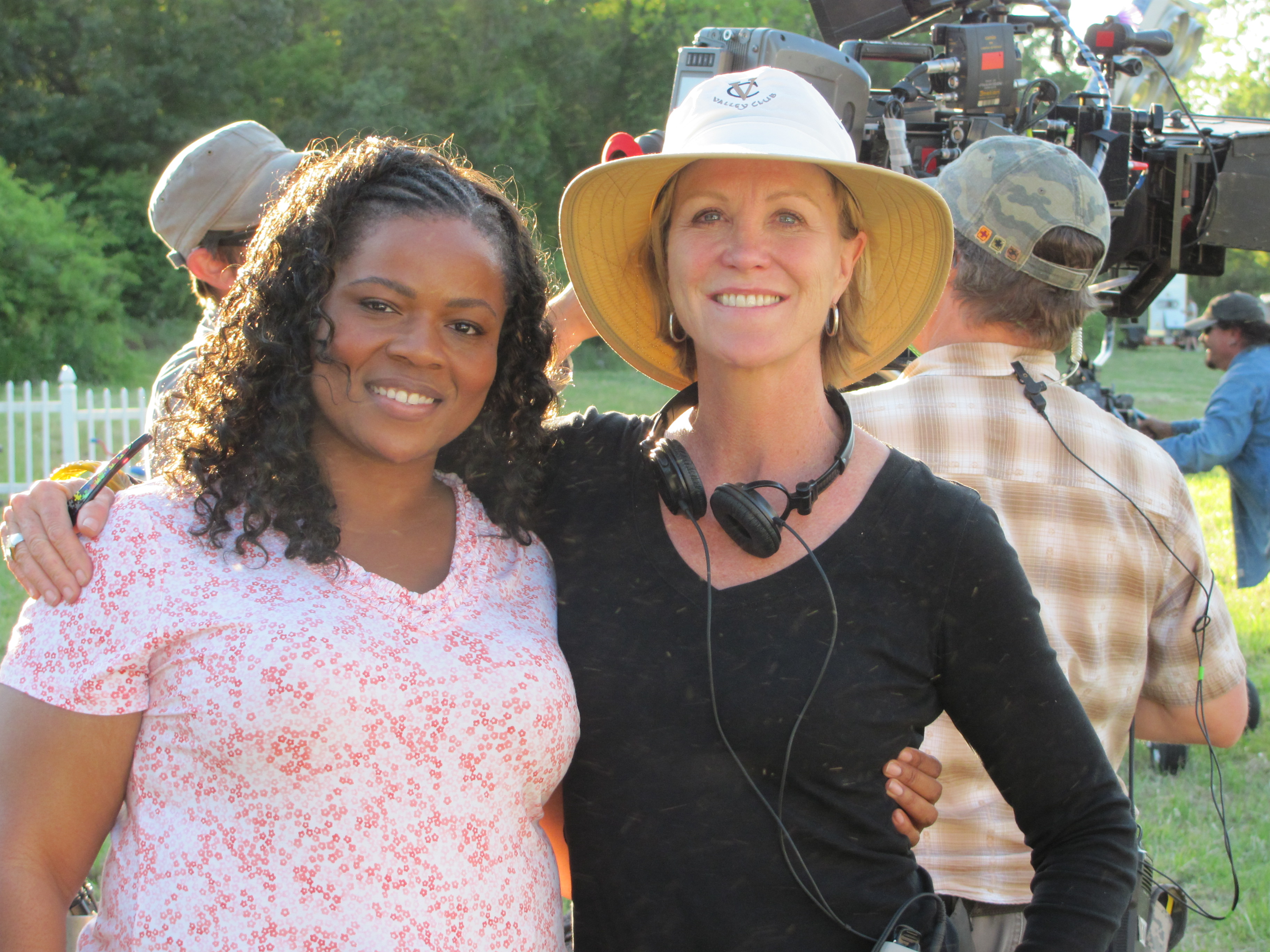 On set of Lifetime's Army Wives (Ep 411) 2010 Deja Dee and Director/Actress Joanna Kerns