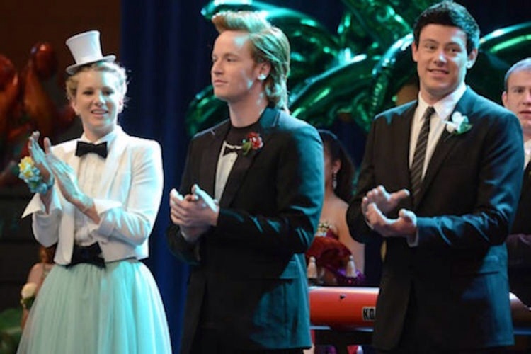 Glee Prom Rock Anthony, Cory Montieth, and Heather Morris