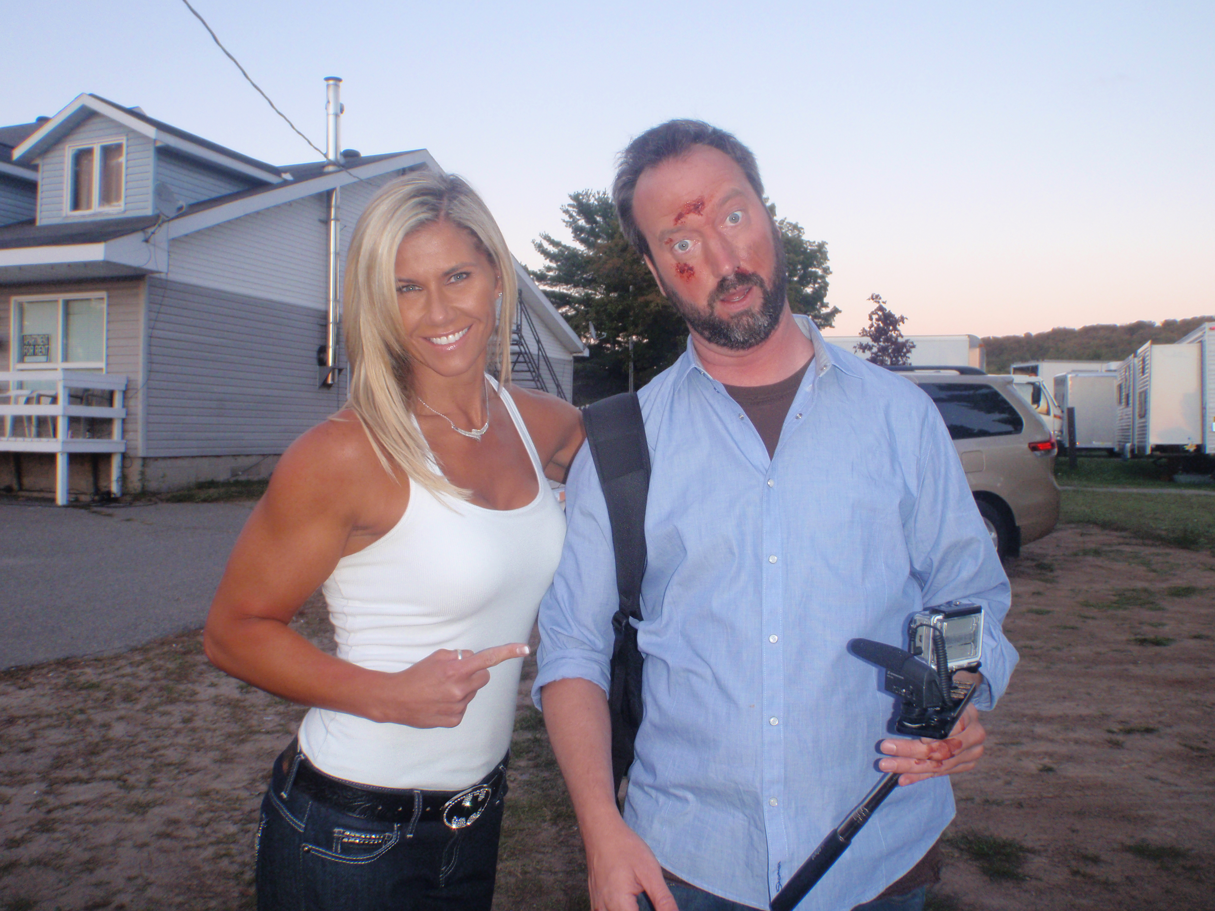 Tom Green - Shannon Leroux on the Set of Swearnet the Movie Sept 2012