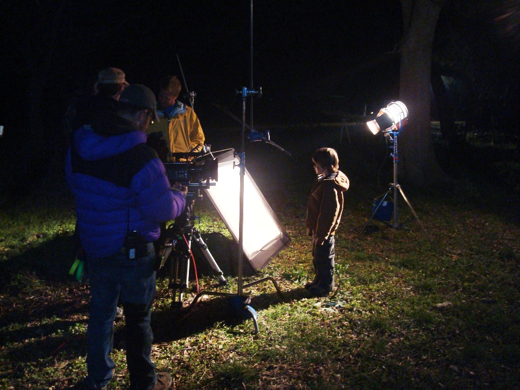Connor Hill on the set of Restive Movie