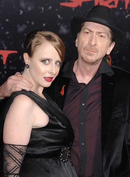 2008 Premiere of THE SPIRIT at Graumann's Chinese Theatre with Frank Miller, right. Special earrings designed by Jo Lichtman for the event. Hair and Make-Up by Camille and Isabelle