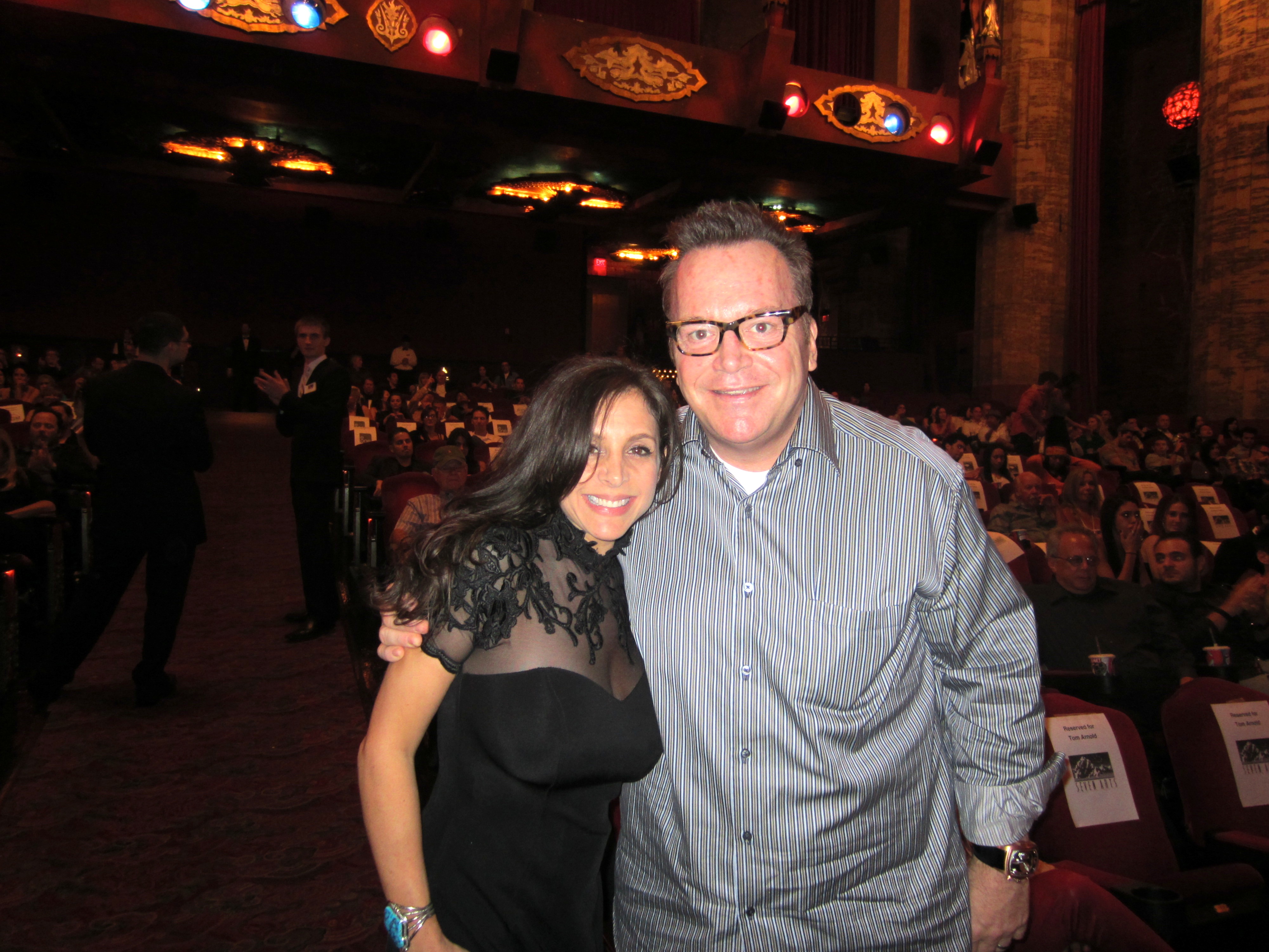 Julie O'Hora and Tom Arnold at premiere of THE POOL BOYS, October 12, 2011