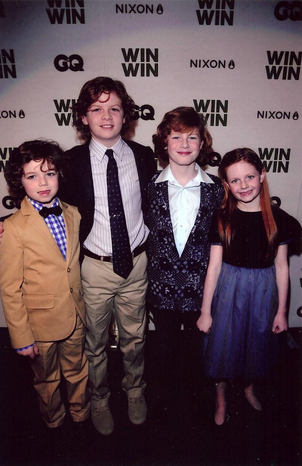 Aidan Foley, LJ Foley, Liam Foley and Clare Foley attend a screening for the film Win Win