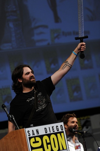 Director Joe Lynch at San Diego Comic-Con 2011 presenting his film KNIGHTS OF BADASSDOM