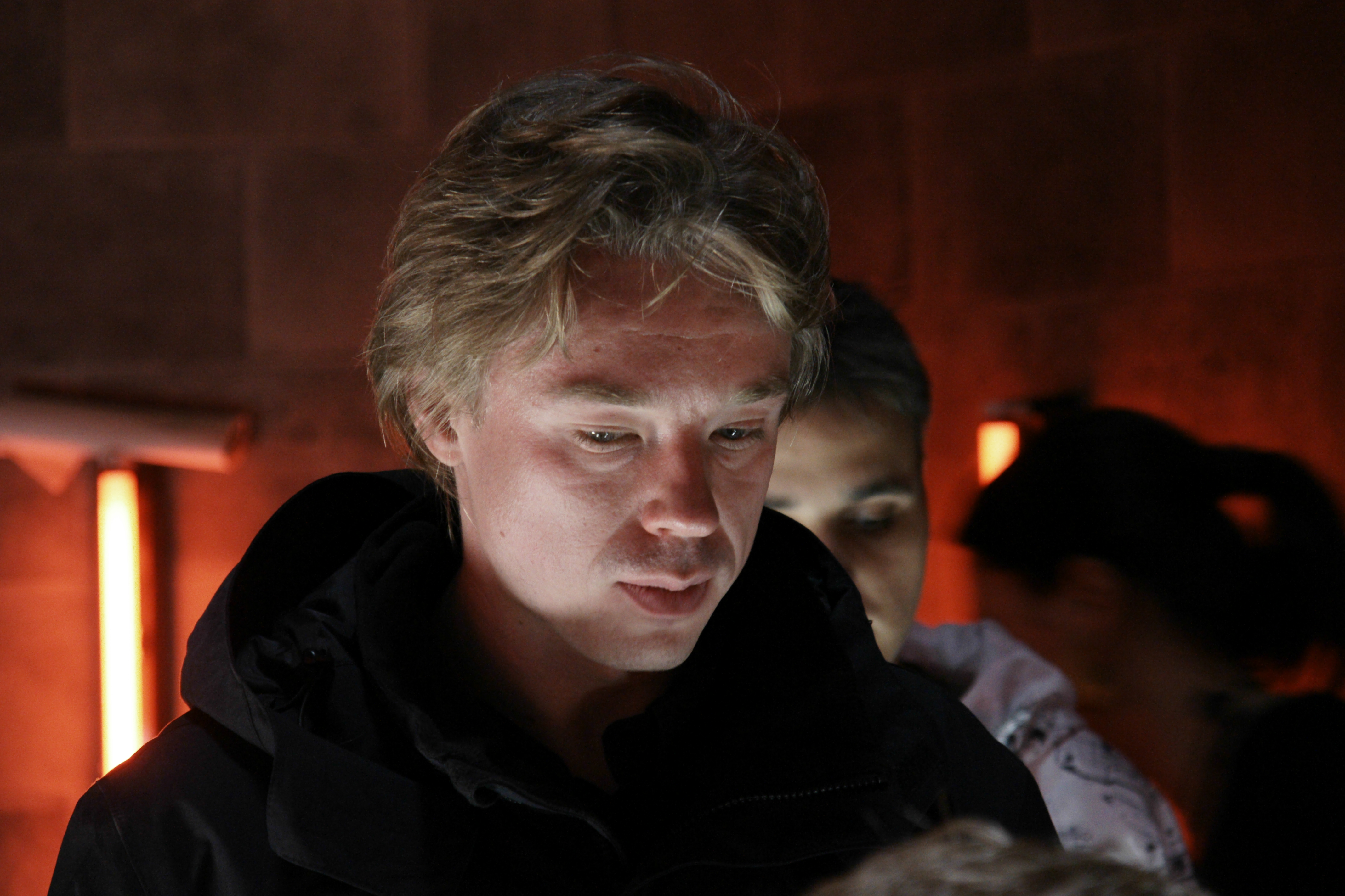 Tomasz Szafranski on the set of It's a Perfect Night for a Suicide