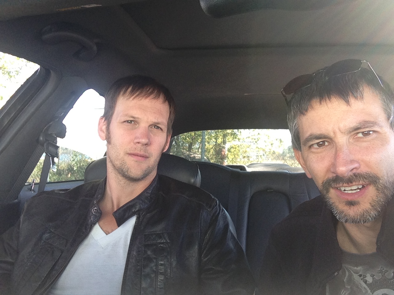 Geoff Mays with Stevie Jay on set of Blood Empires