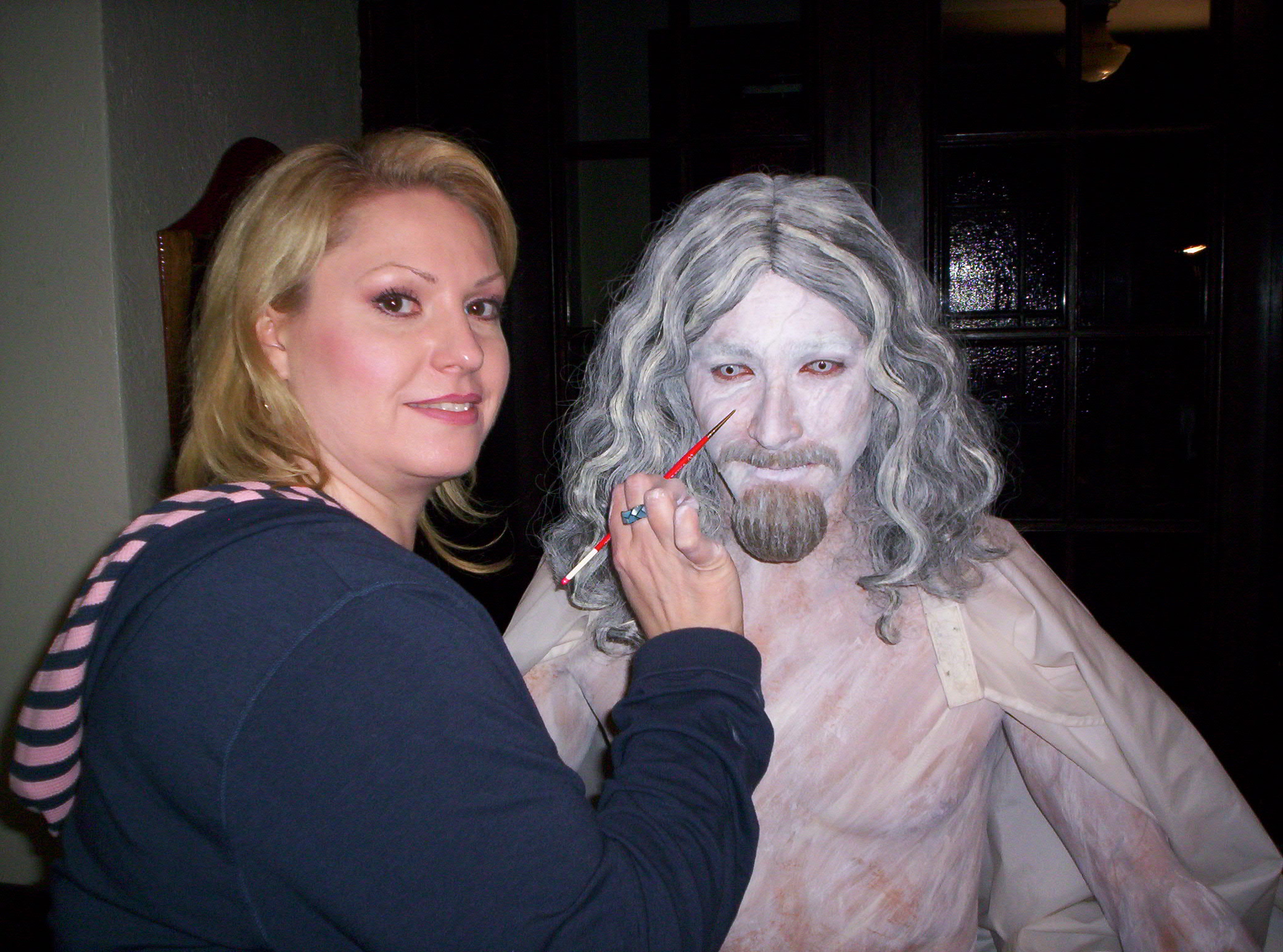 Make-up for the role of Marble Jesus in Untitled Puppet Project