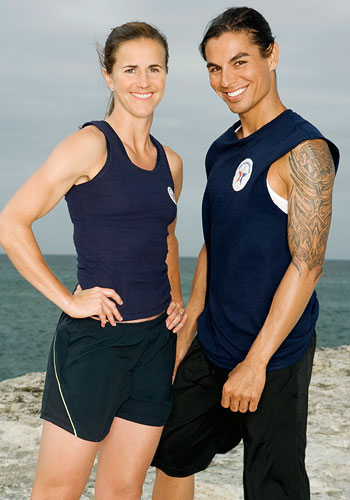 Julio Iglesias, Jr. and Brandi Chastian, teammates on ABC's THE SUPERSTARS.