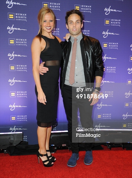 Justin Mortelliti and Becca Kotte at the 9th Annual Human Rights Campaign Gala at The Wynn, Las Vegas