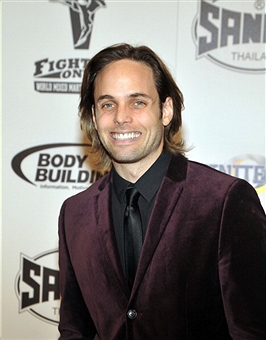 Singer/actor Justin Mortelliti from Rock of Ages arrives at the Fighters Only World Mixed Martial Arts Awards at the Hard Rock Hotel & Casino on January 11, 2013 in Las Vegas, Nevada.
