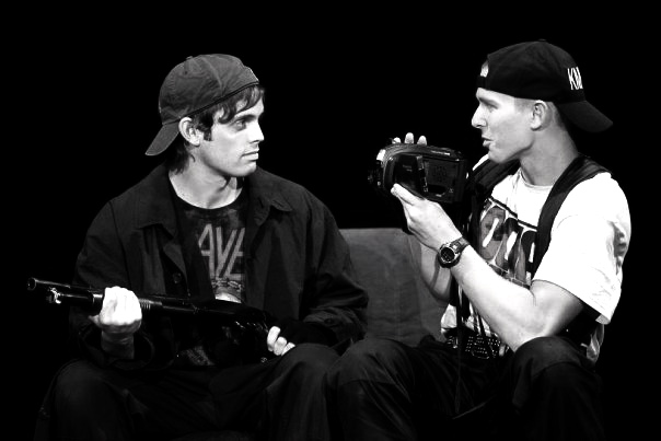Justin Mortelliti and Artie Ahr as Dylan Klebold and Eric Harris in the Off-Broadway production of 'The Columbine Project'