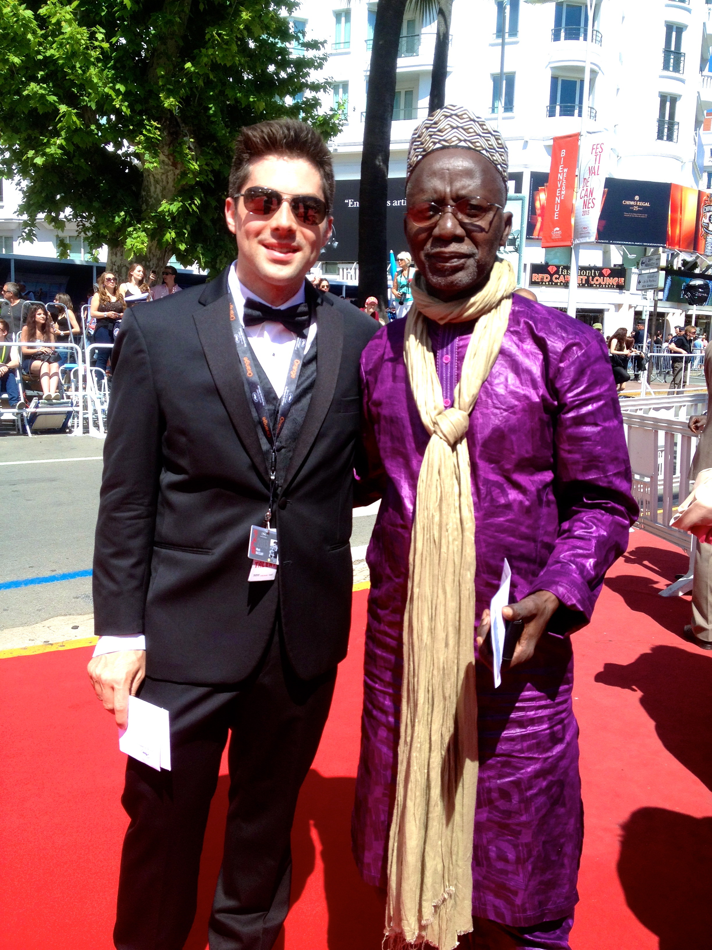 Mark Ratzlaff with director Souleymane Cissé at the Cannes Film Festival.