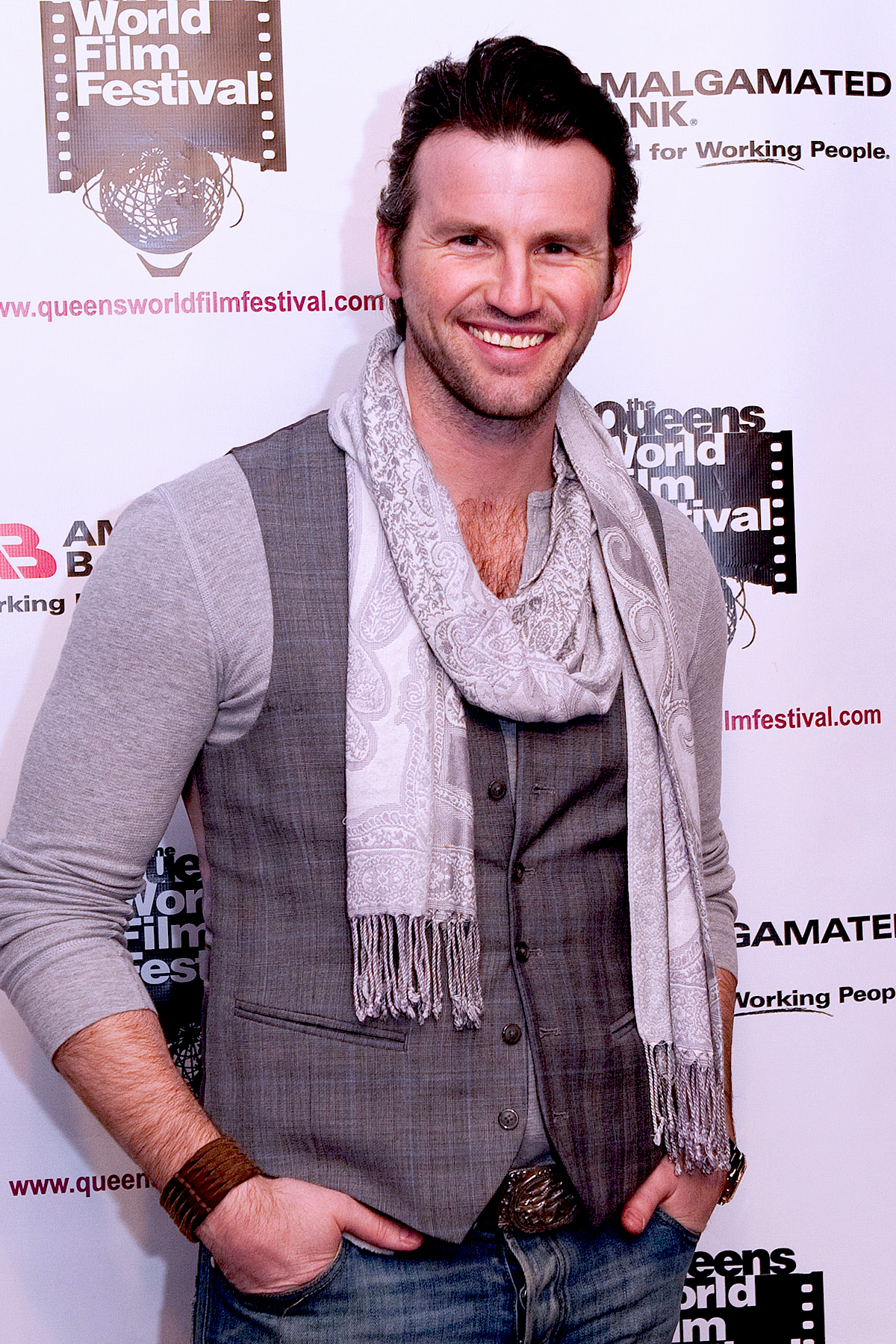 Brian Smolensky on the Red Carpet at the 2011 Queens World Film Festival.