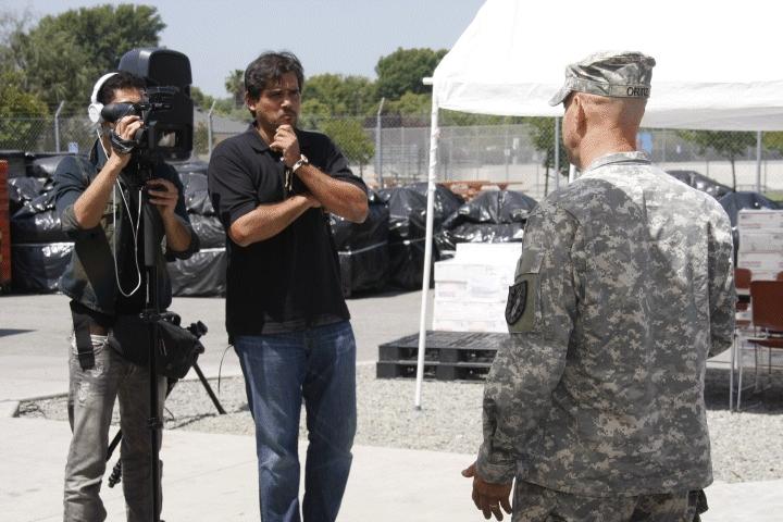 Interviewing Military Commander in CA prepping for Feature FIlm The Abandoned Project