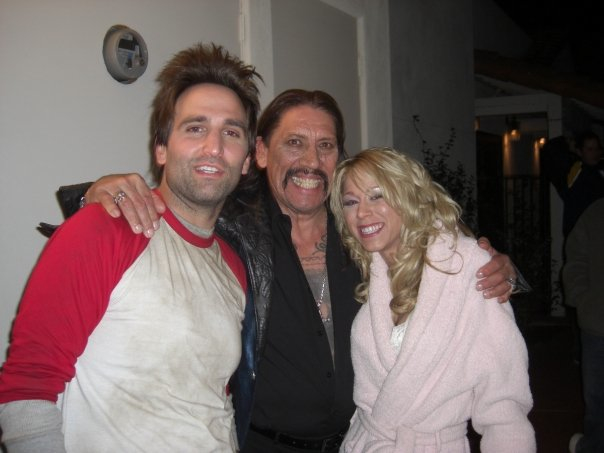 Mike, Danny Trejo, & Katie Morgan on the set of Shoot the Hero.