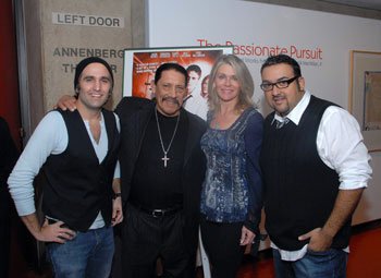 Actors Mike Hatton and Danny Trejo with Executive Producer Denise DuBarry and Director Christian Sesma at the world premiere of Shoot the Hero at the Palm Springs International Film Festival.