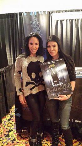 Ozzie Aziz & Jasmine st clair at the Horror convention for Blue Suede