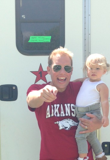 My 1 yr old Daughter booked her first National Commercial with me. This is her first Trailer/Dressing Room.