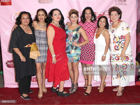 CRISTINA FRIAS (Estela Garcia) and the Cast of Real Women Have Curves opening night.