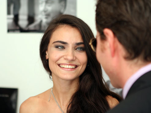 Saadet Aksoy arrives at the Quinzaine des Realisateurs lounge for the screening of her film Egg during the 60th Cannes Film Festival in May, 2007.