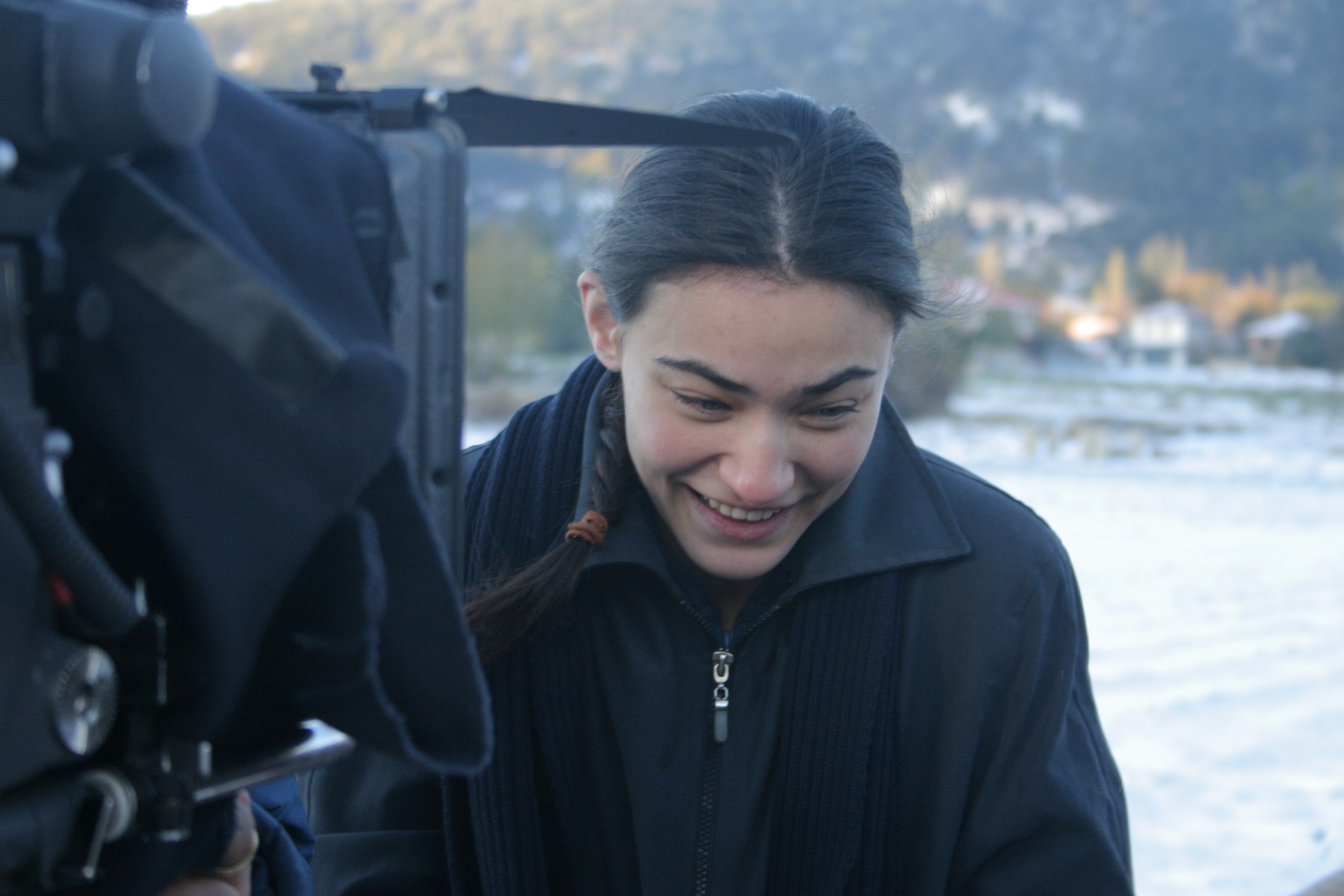 Saadet Aksoy on the set of Egg