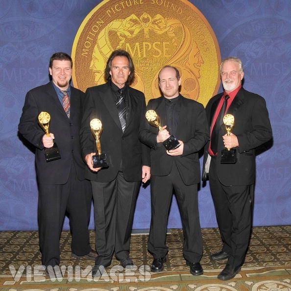 2009 MPSE Golden Reel Winners for Battlestar Galactica L-R, Sam Lewis, Doug Madick, Daniel Colman, Rick Partlow