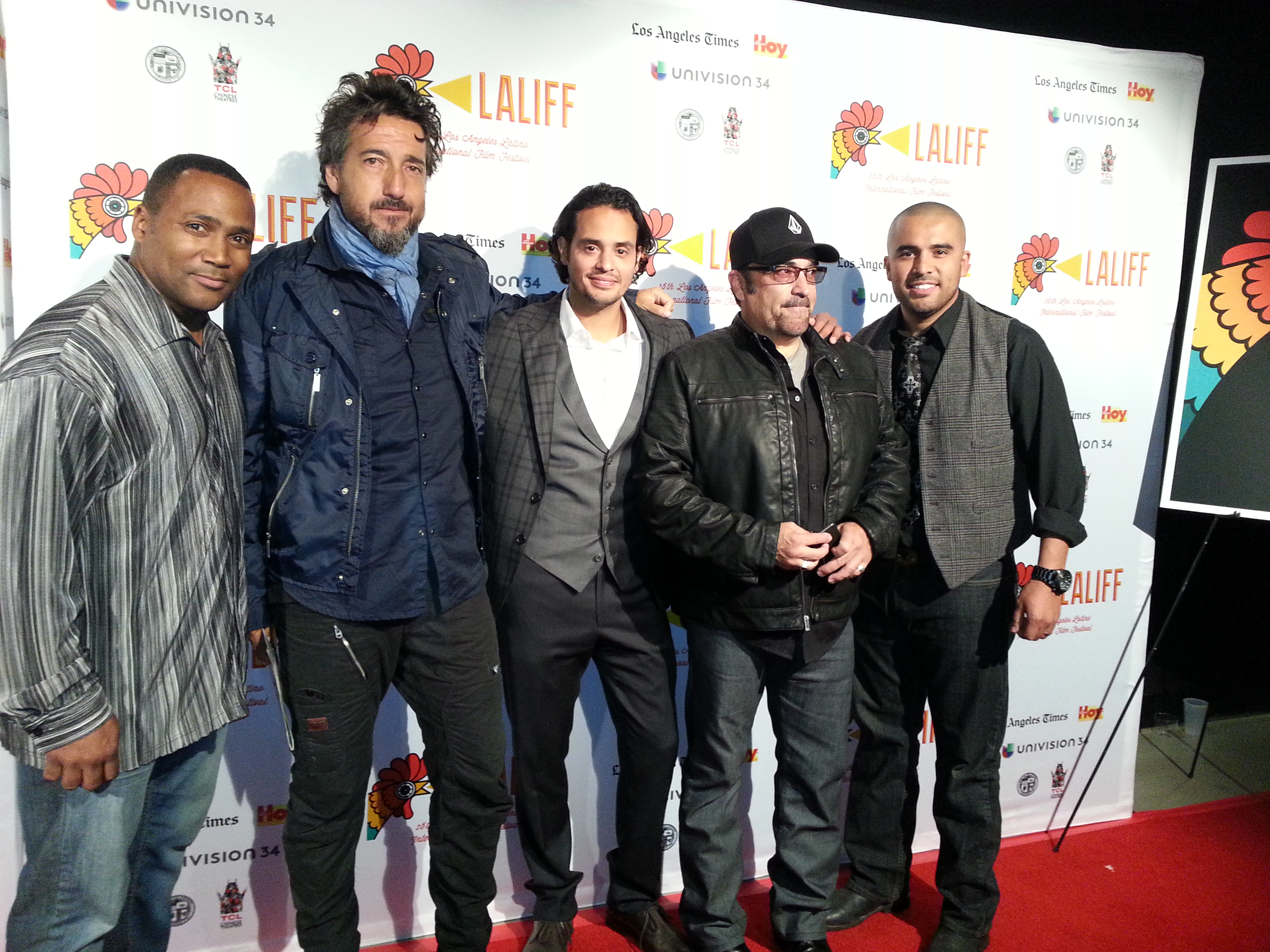 Director and Cast Members of Our Boys at LALIFF (Los Angeles Latino International Film Festival) Darius Cottrell, Leonardo Ricagni(Director), Adrian Quinonez, Daniel Zacapa and Roberto Garcia