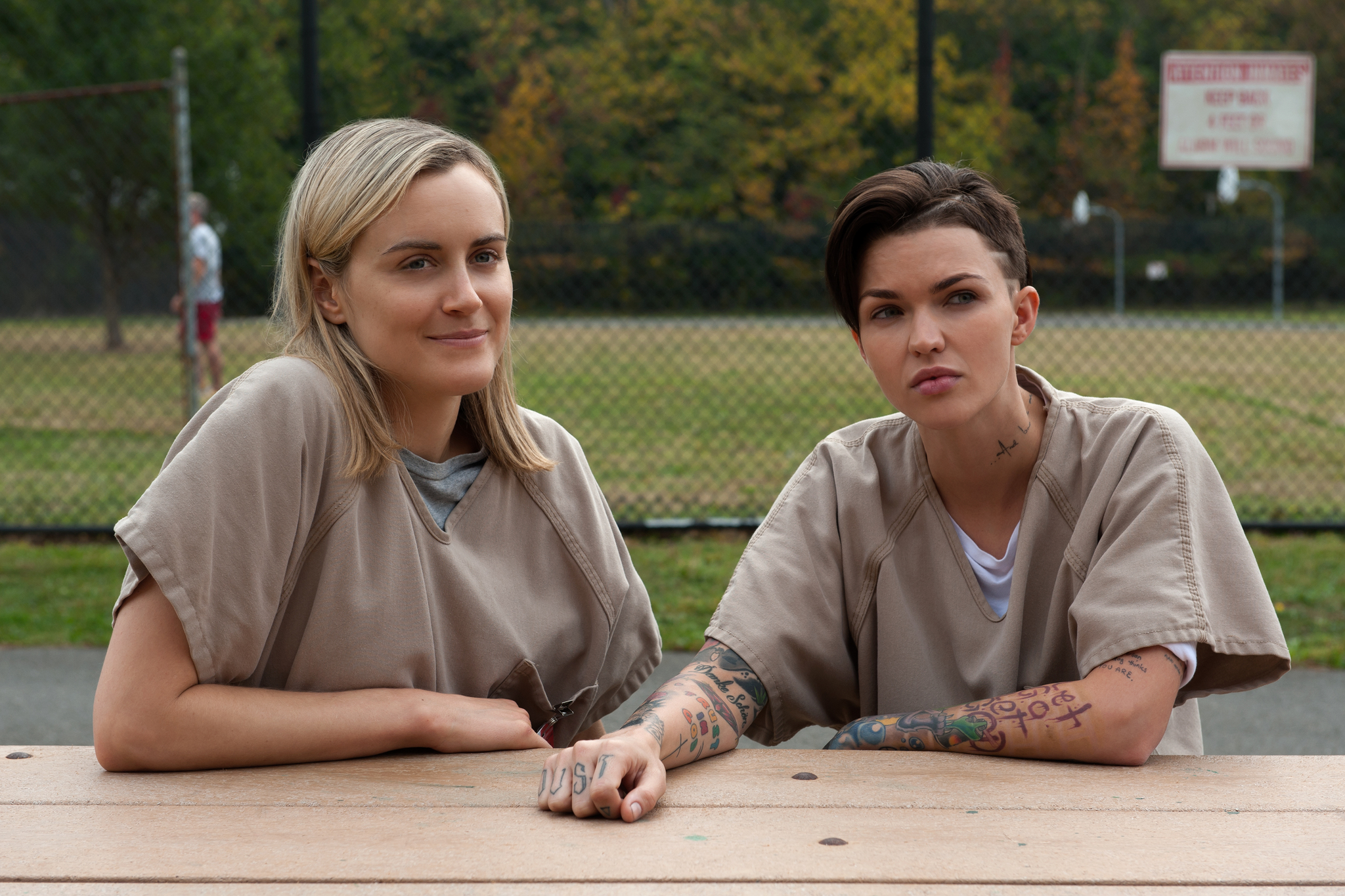 Taylor Schilling and Ruby Rose at event of Orange Is the New Black (2013)