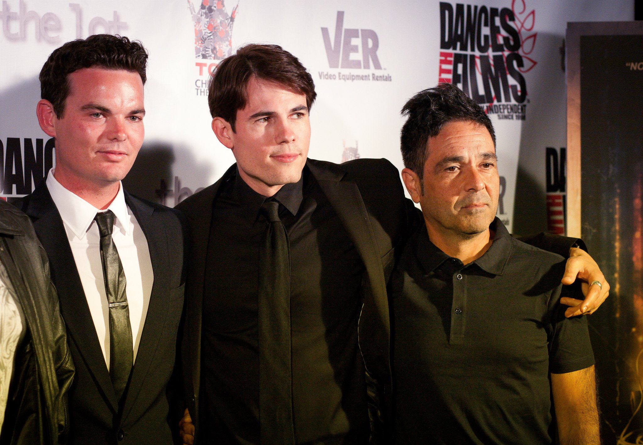 Chandler Rylko, Samuel Nolan and Kevin Pinassi at the premiere of The Toy Soldiers