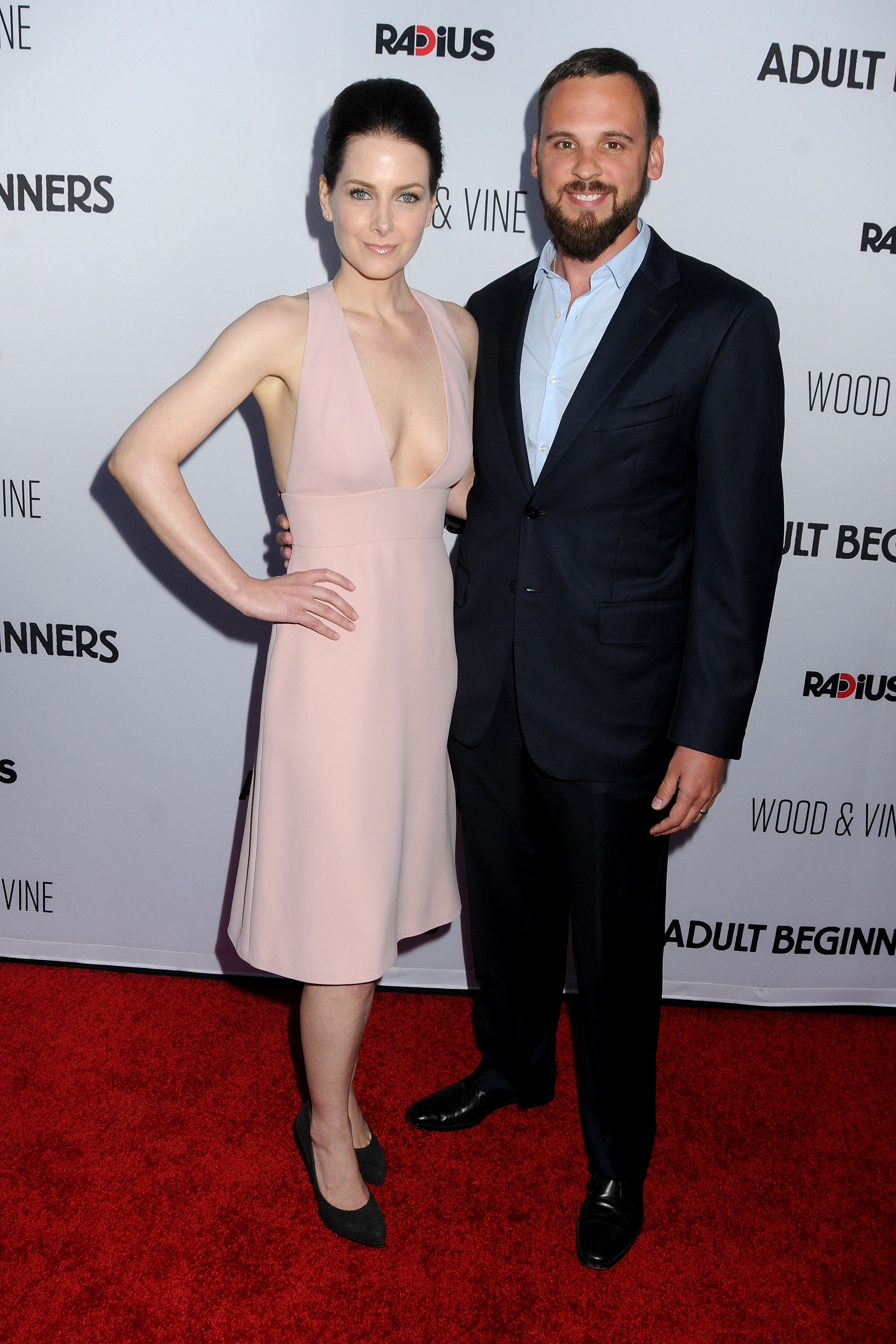 Karrie Cox and Marcus Cox at Adult Beginners Premiere