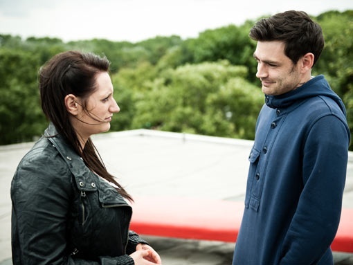 Still of Lauren Socha and Matthew McNulty in Misfits (2009)