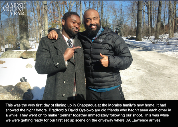 David Oyelowo and Bradford Young in A Most Violent Year (2014)