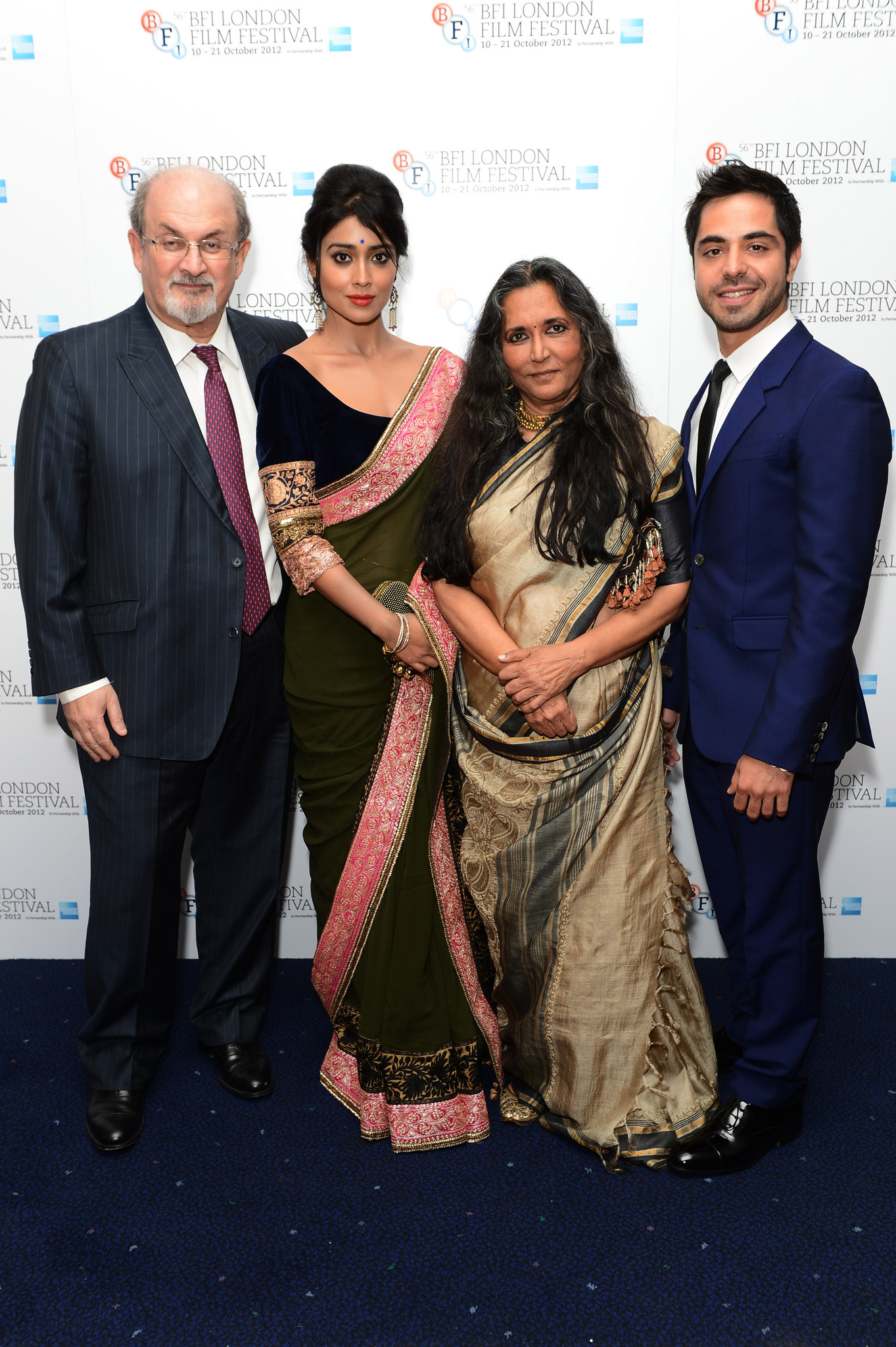 Deepa Mehta, Salman Rushdie, Shriya Saran and Satya Bhabha at event of Midnight's Children (2012)