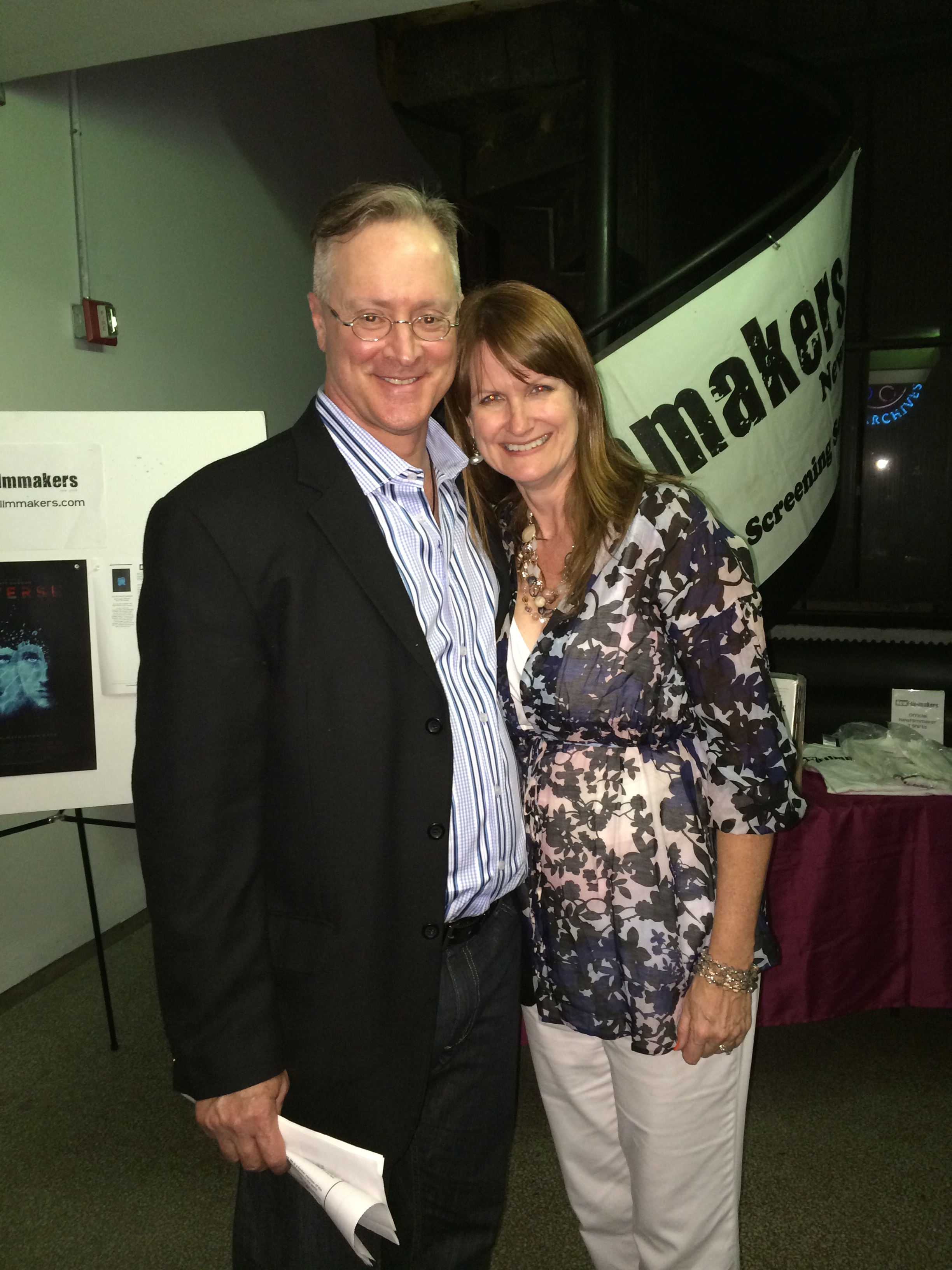 Screenwriter Robert Blake Whitehill and Producer Stephanie Bell at the INVERSE premiere in NYC 7/16/2014.