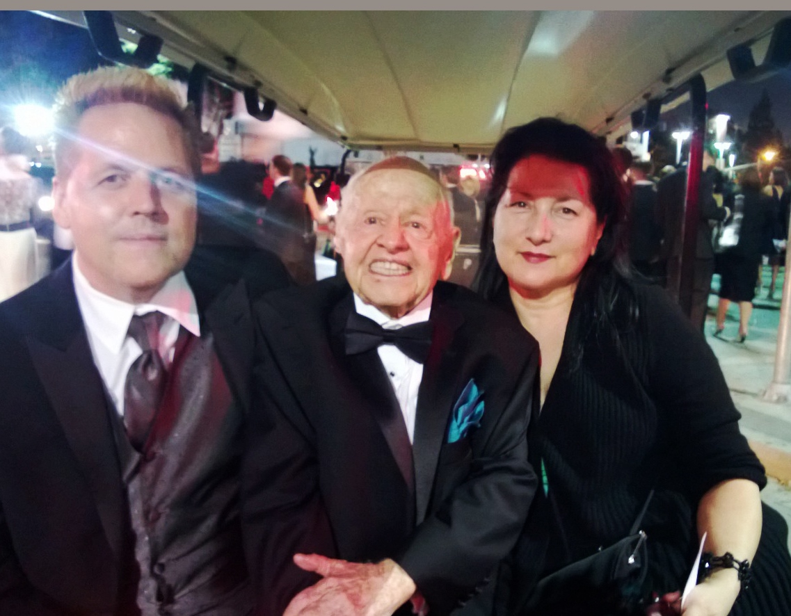 Mark Rooney,father Mickey Rooney and Mark's wife Charlene Rooney at the 2013 Emmy Awards
