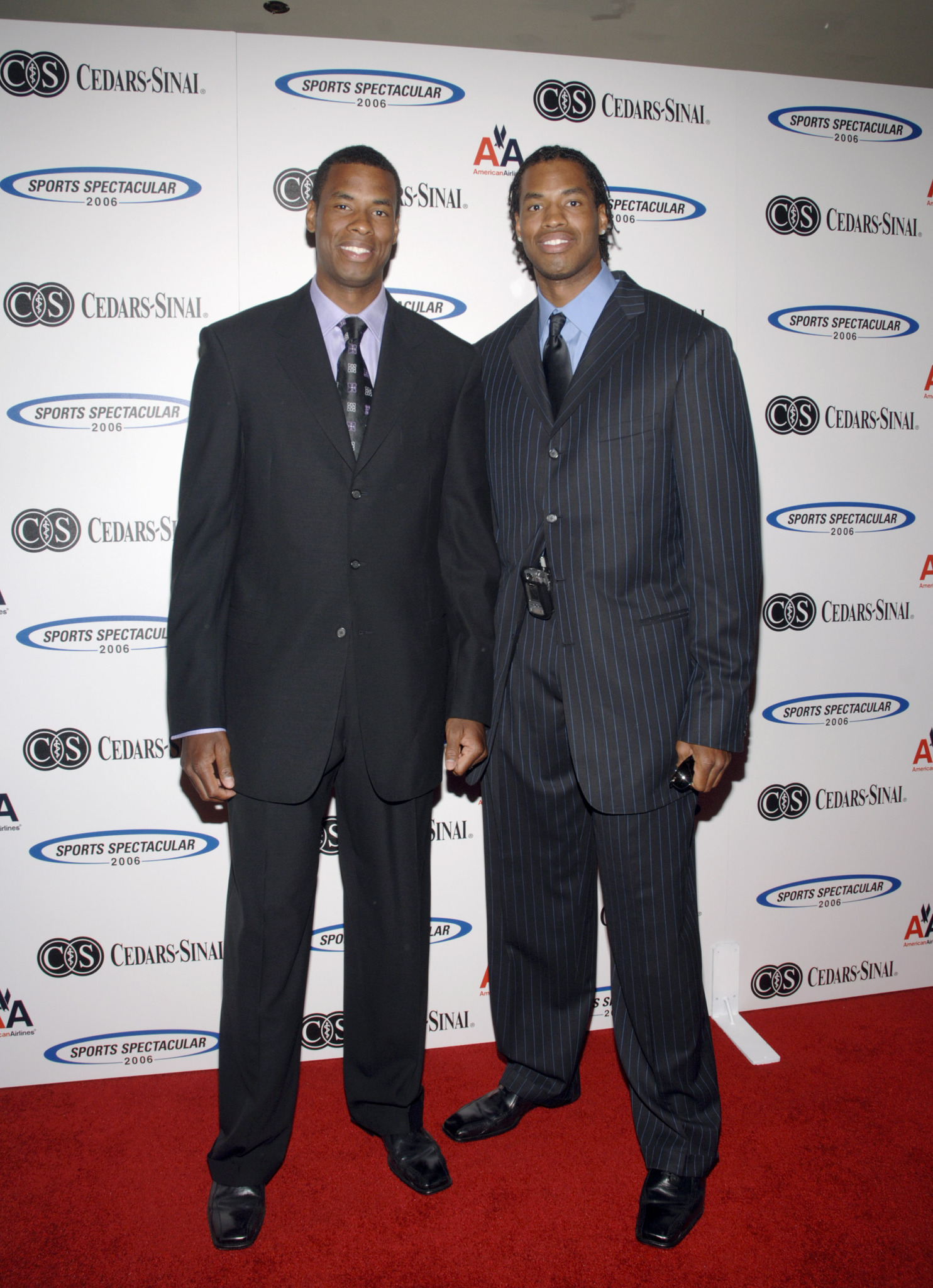 Jarron Collins and Jason Collins arrive at the Cedars-Sinai Medical Center's 21st Annuel Sports Spectacular at the Hyatt Regency Century Plaza Hotel in Century City, CA.