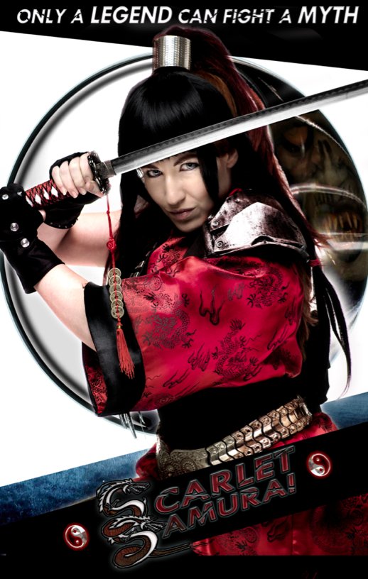 Tara Cardinal as the Scarlet Samurai Official EFM movie poster