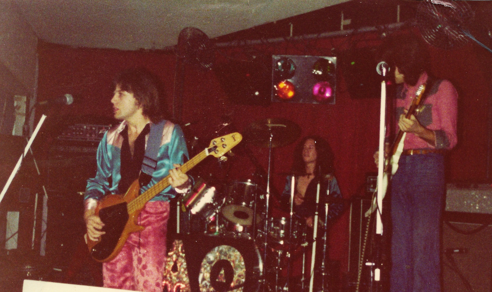 Clinton Morgan drumming for funk rock outfit TAO with Ken Davis at The Raffles 1977