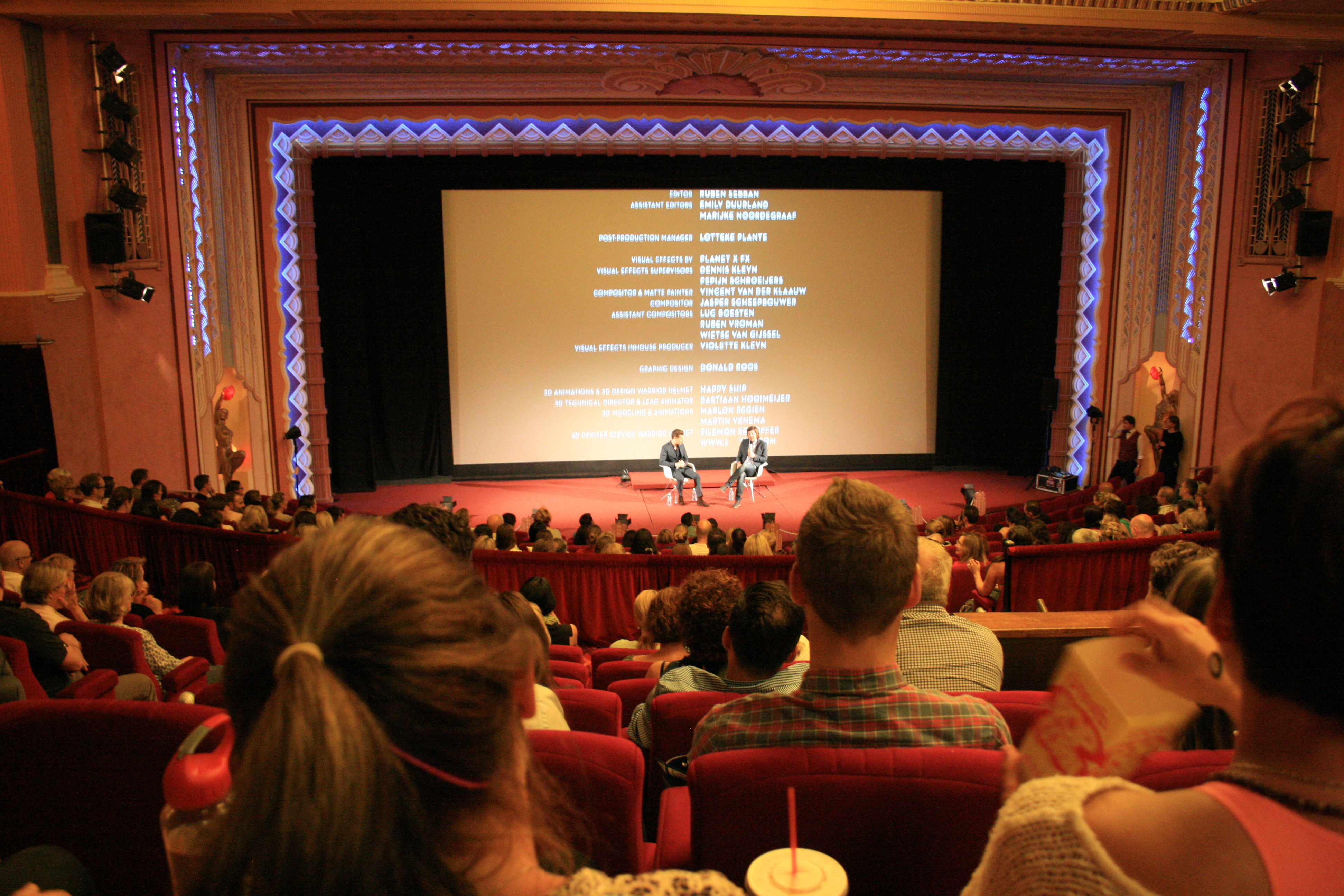 Drew Heriot (director) and Jono Fisher (MC) at 'The Power of the Heart' Sydney premiere