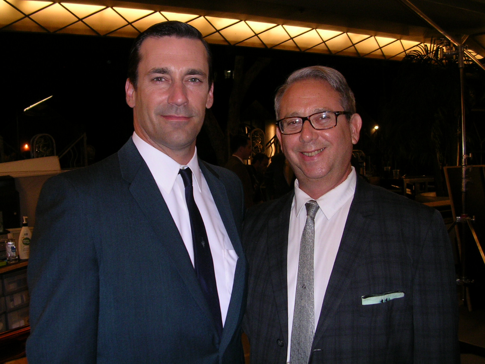 David Japka with Jon Hamm on Mad Men Season 1