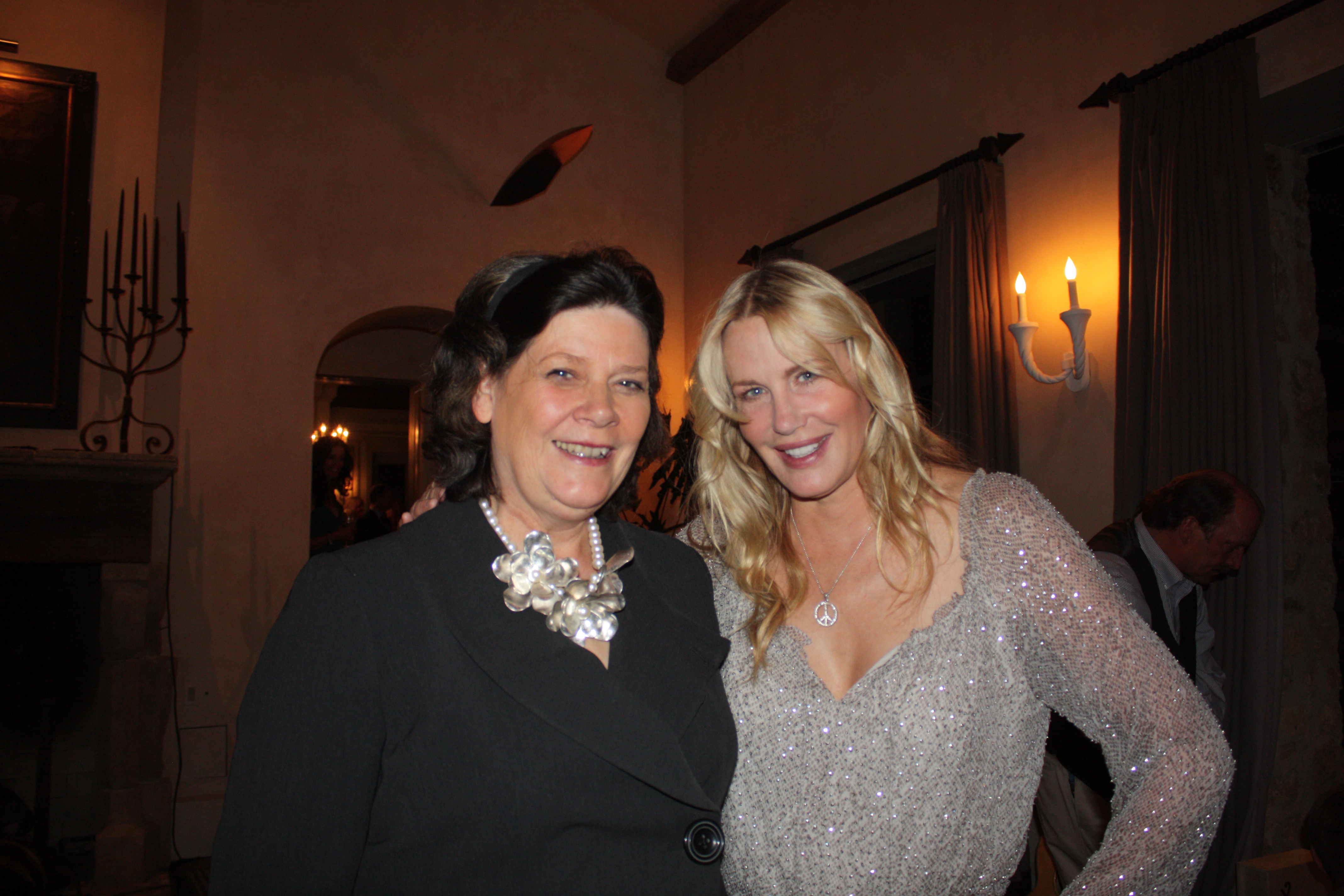 Sue Ann Taylor and Daryl Hannah at the Ocean Elders event in Aspen.