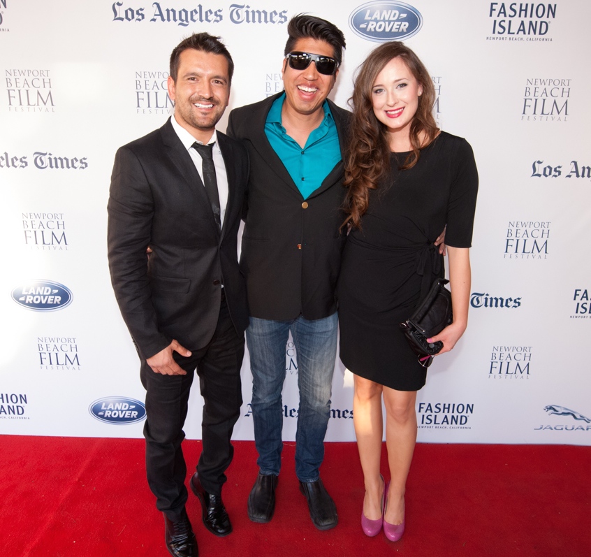 Gabriel Rivera (center) with Luis Bordonada (left) and Ania Walenski (right) at the world premiere of 