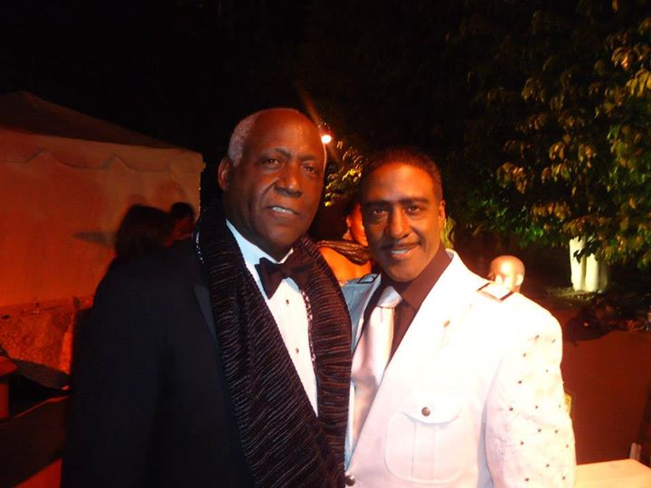 Actors Richard Roundtree and Idrees Degas appear at The NAACP Image Awards. Beverly Hills, CA